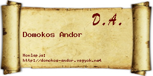 Domokos Andor névjegykártya